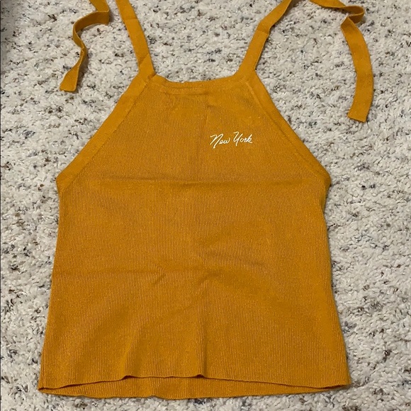 Forever 21 mustard yellow halter top in size small - Picture 4 of 6
